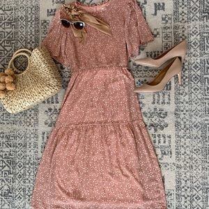 Summer Pink Modest Dress